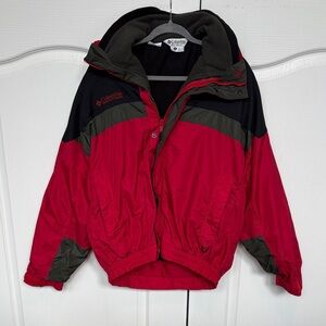 Columbia Red, Olive & Black Performance Hooded Jacket